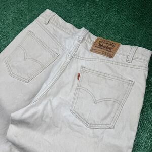 Vintage Levi's 550 Orange Tab Size 35x32 Faded White MADE IN USA 1990s Y2K Baggy